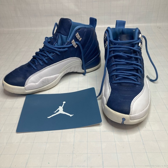Nike Air Jordan 12 Retro Indigo Stone Blue Legend Men Shoes 130690–404 Size 9 - Picture 1 of 13